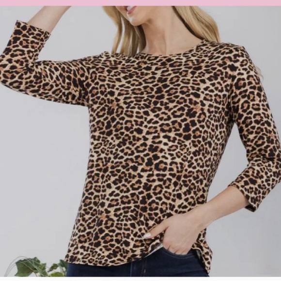NWT St. John’s bay leopard print‎ pullover shirt - Picture 6 of 15